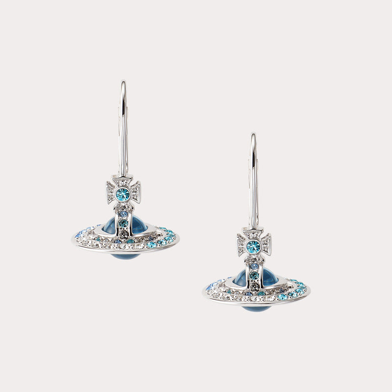 Vivienne Westwood three-dimensional gradient blue bracelet earrings women's high-grade versatile