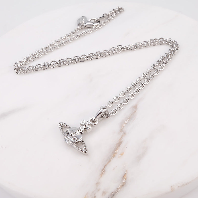 Vivienne Westwood diamond-free frosted pendant necklace