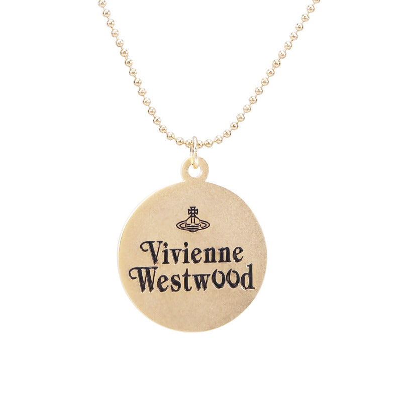 Vivienne Westwood round pendant necklace personality punk all-match