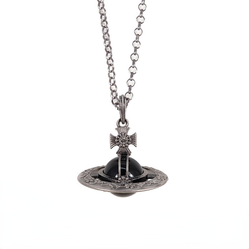 Vivienne Westwood Punk vintage engraving series personalized pendant necklace