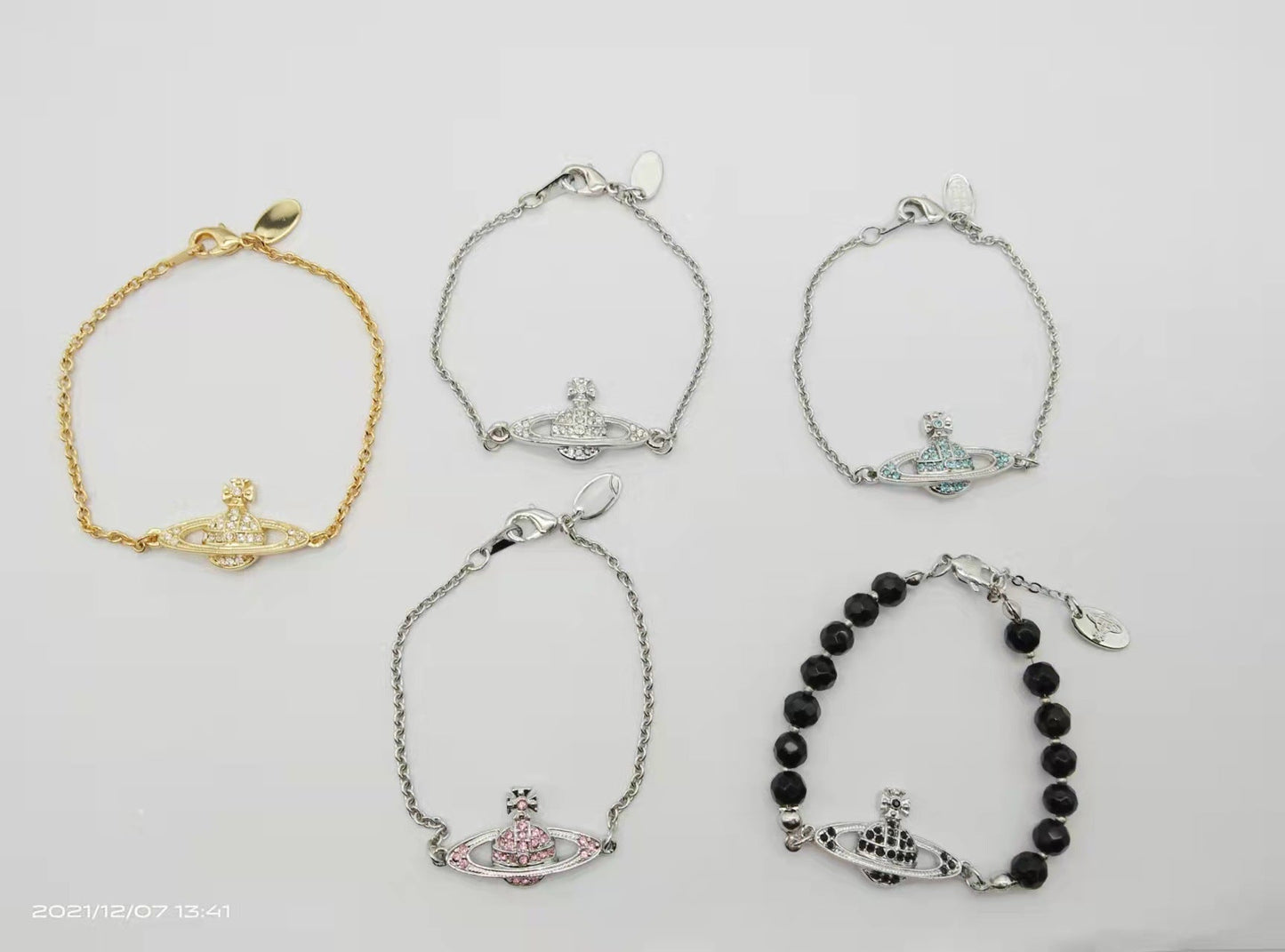 Vivienne Westwood full diamond bracelet women's exquisite high sense simple accessories