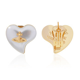 Vivienne Westwood love series epoxy stud earrings luxurious and personalized punk