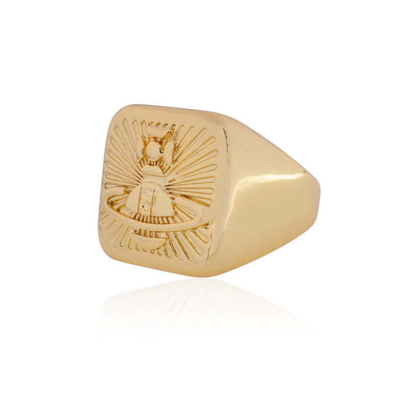 Vivienne Westwood New Orb Stamp LOGO ring