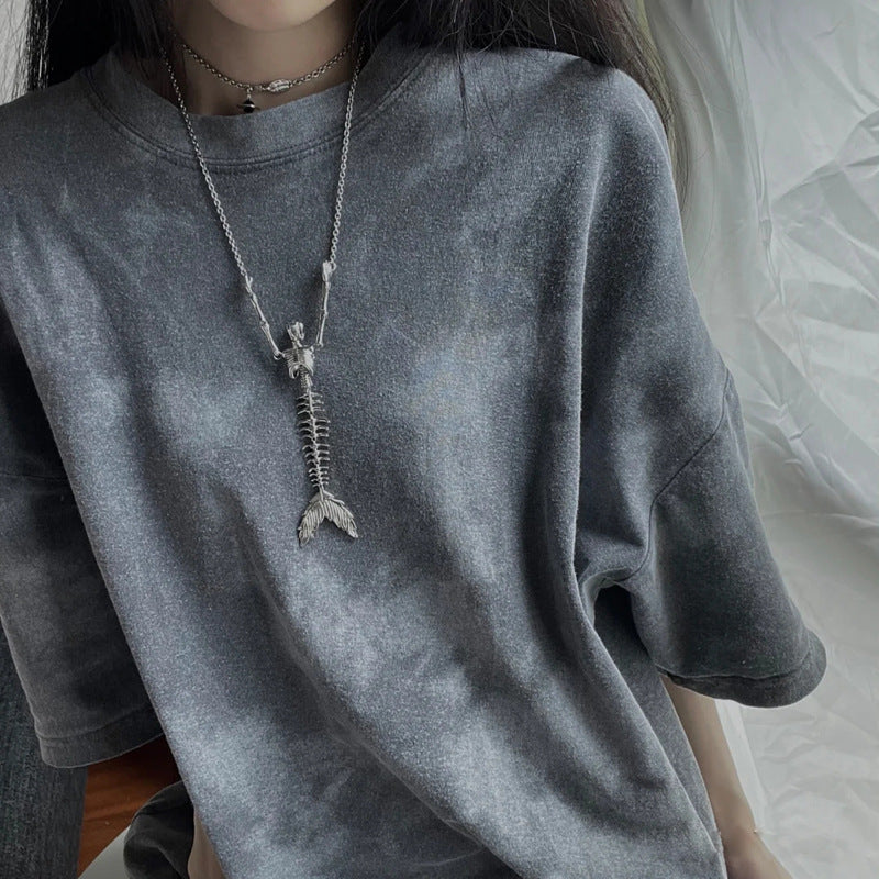 Vivienne Westwood Vintage Mermaid Bone Pendant Necklace