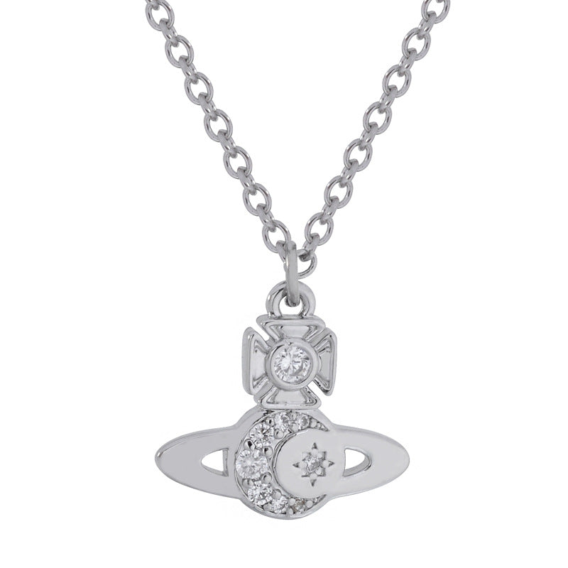 Vivienne Westwood new star and moon pendant necklace high-grade versatile