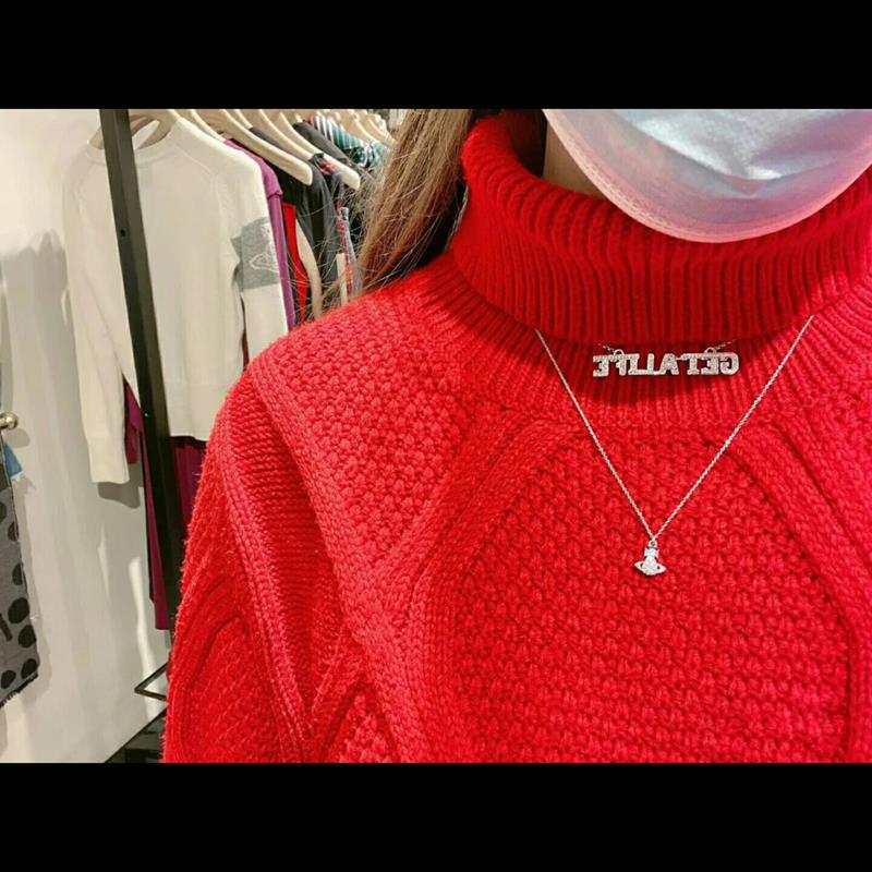 Vivienne Westwood GET A LIFE double-layer necklace ins special interest light luxury