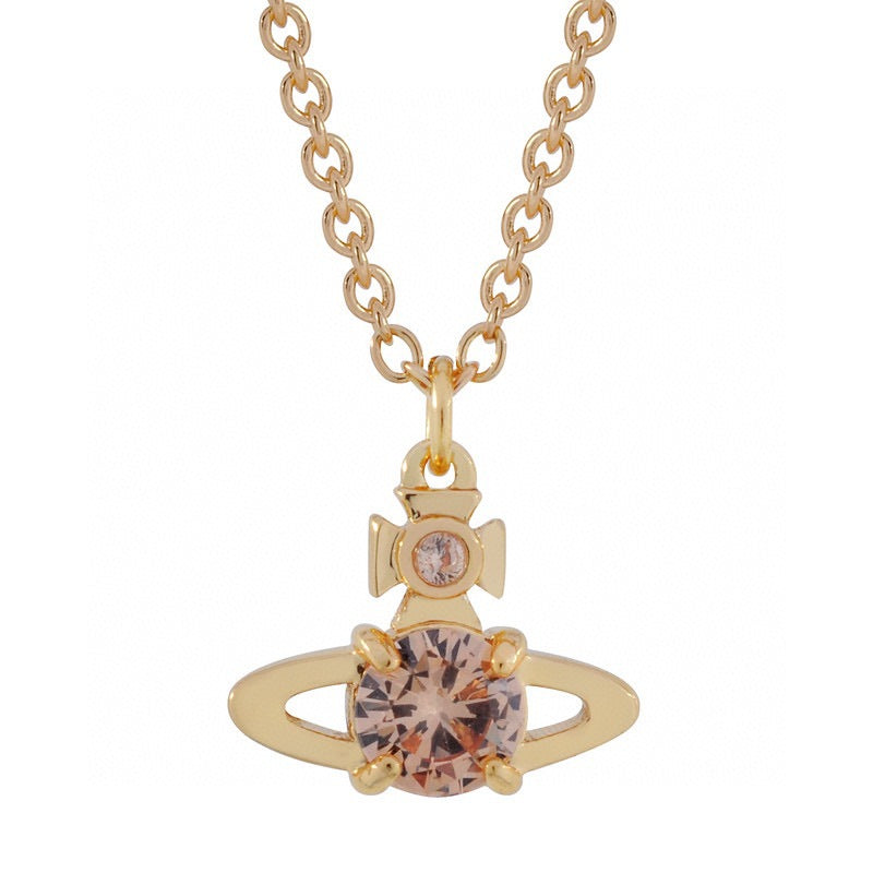 Vivienne Westwood four-claw zircon pendant necklace