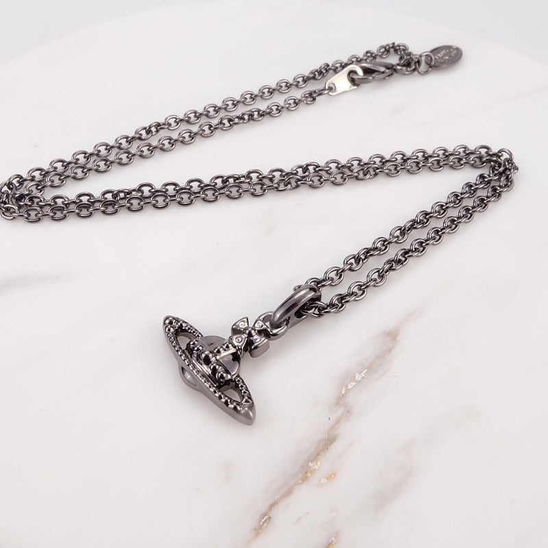 Vivienne Westwood diamond-free frosted pendant necklace