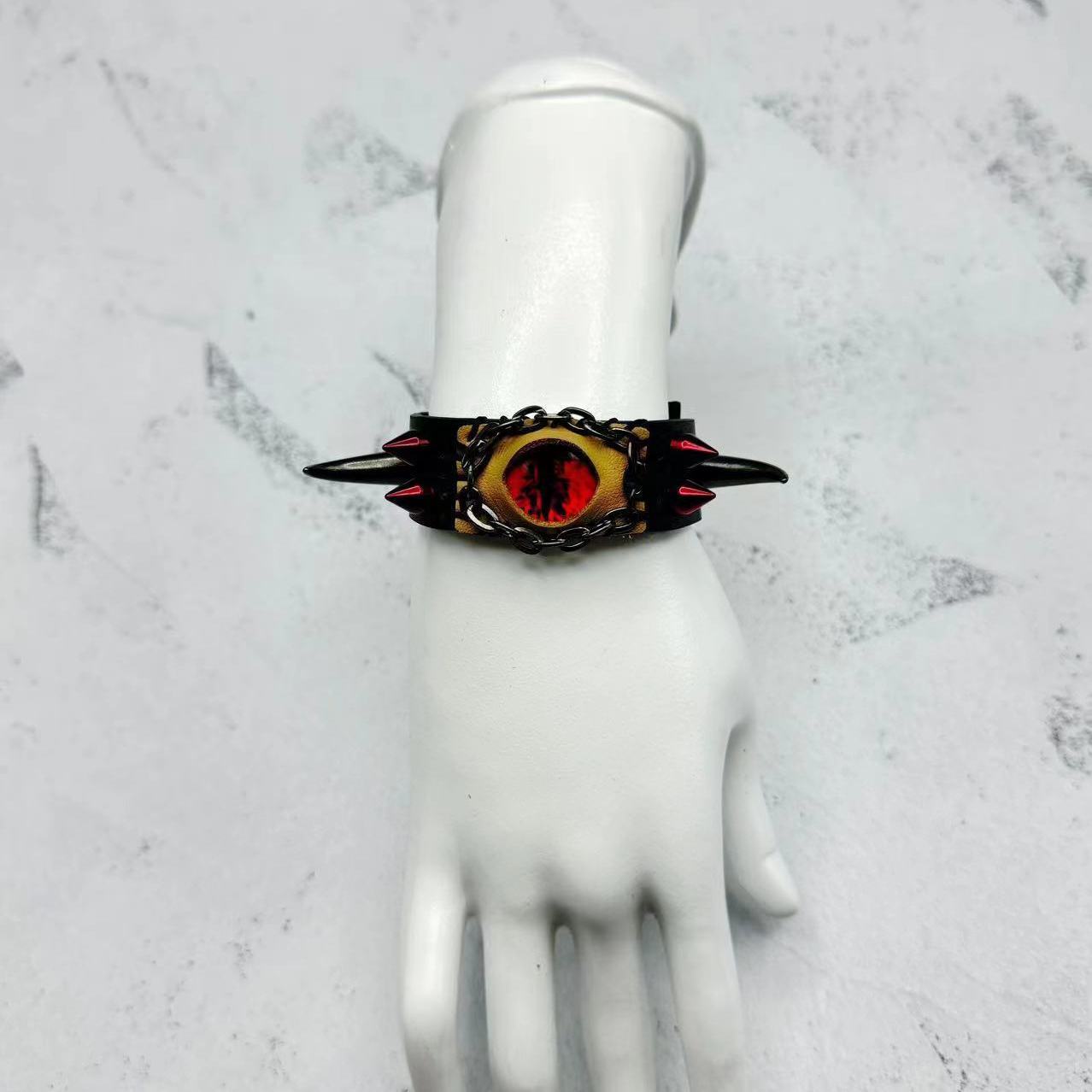 Handmade Dark American Bracelet Asian Culture Advanced Niche Trend Advanced Little Devil Heavy Industry Punk Bracelet