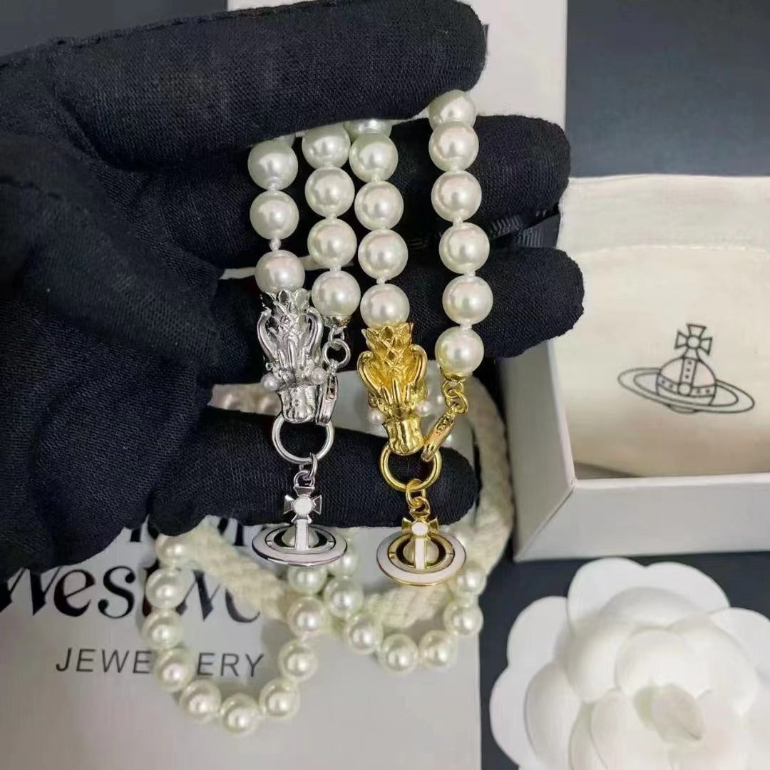 Vivienne Westwood Year of the Dragon Limit Three-Dimensional Faucet Pearl Necklace