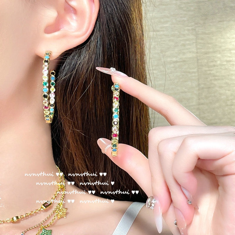 Color Five-Pointed Star Colorful Gemstone Necklace  Zircon Dai Dai Necklace