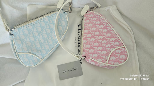 dior  YK2  2000S Retro  printed saddle bag