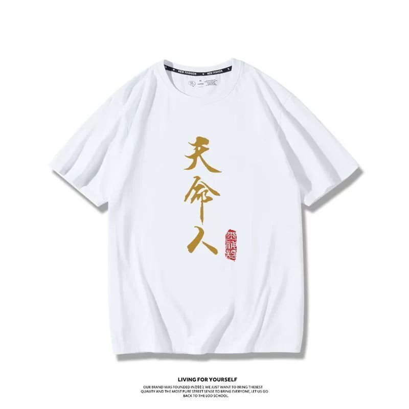 Black Myth Wukong Game Same StylesteamGreat Sage Qi Derivative Short SleevesTT Shirt Baby Boy and Girl Summer Cotton Half Sleeve