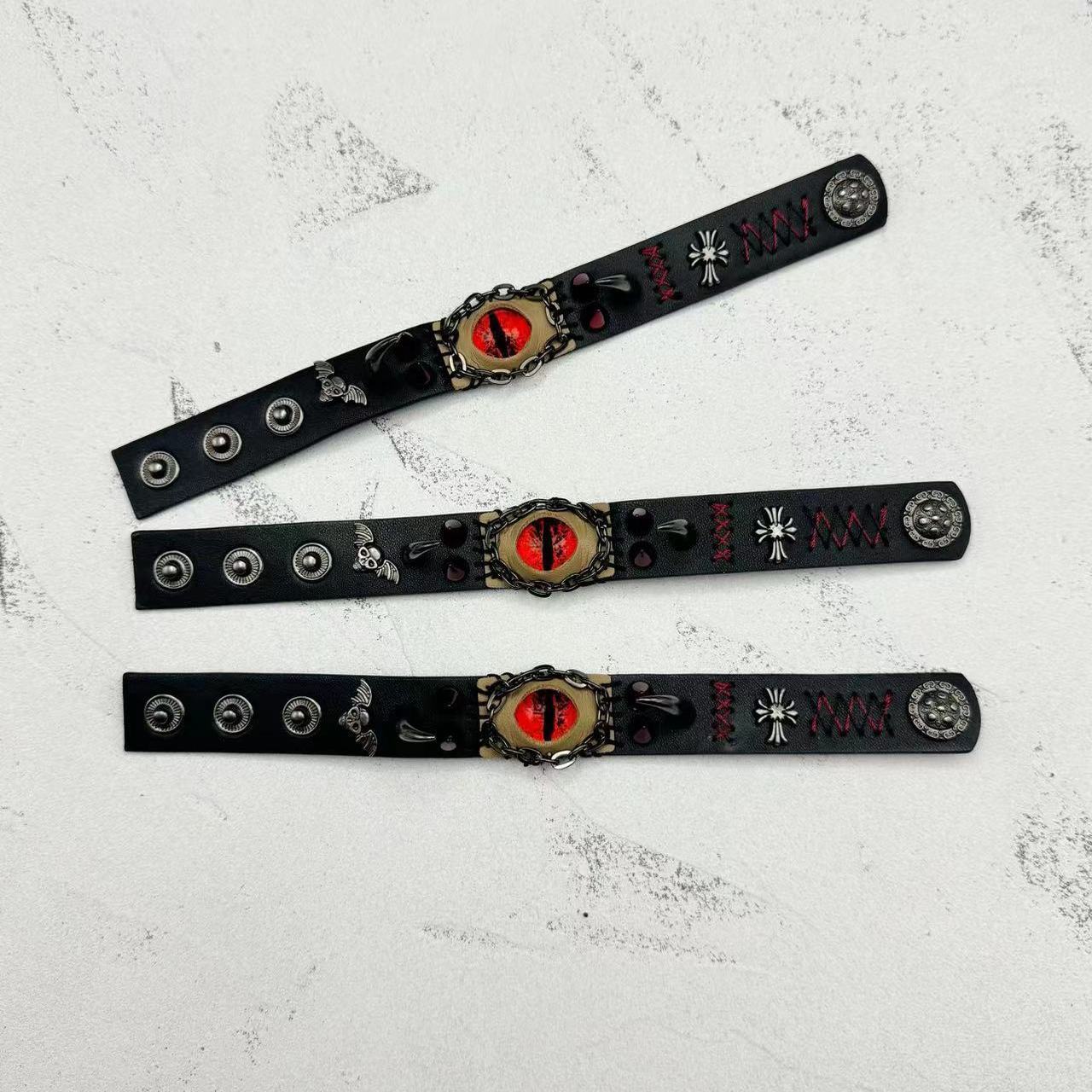 Handmade Dark American Bracelet Asian Culture Advanced Niche Trend Advanced Little Devil Heavy Industry Punk Bracelet