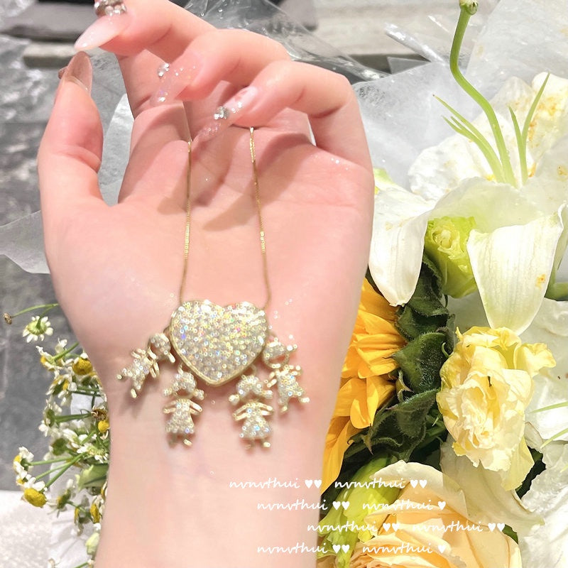 Color Five-Pointed Star Colorful Gemstone Necklace  Zircon Dai Dai Necklace