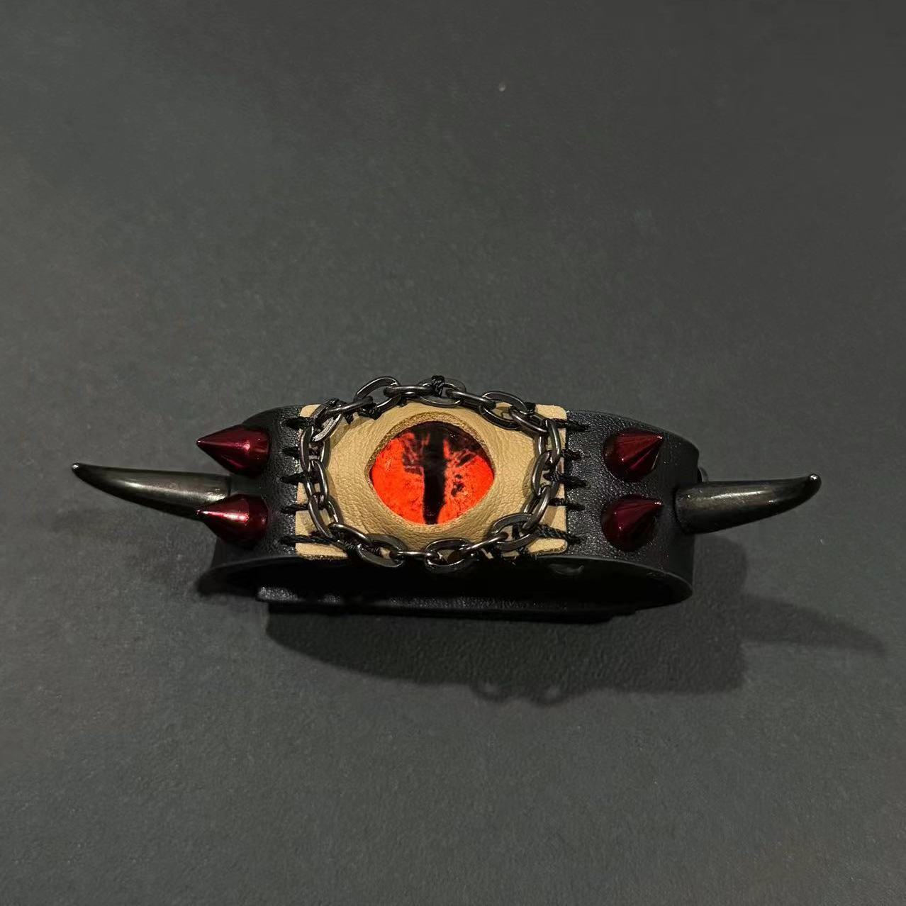 Handmade Dark American Bracelet Asian Culture Advanced Niche Trend Advanced Little Devil Heavy Industry Punk Bracelet