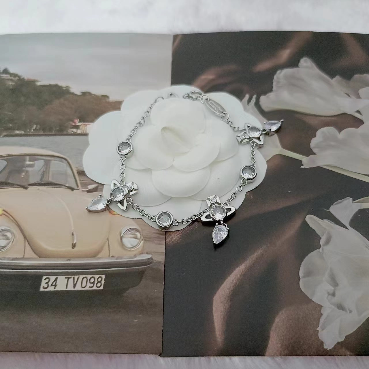 Vivienne Westwood New Water Drop Orb Necklace Tassel Pendant Gift