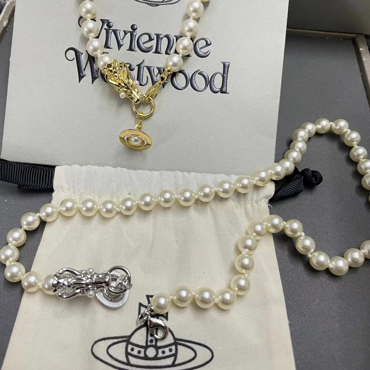 Vivienne Westwood Year of the Dragon Limit Three-Dimensional Faucet Pearl Necklace