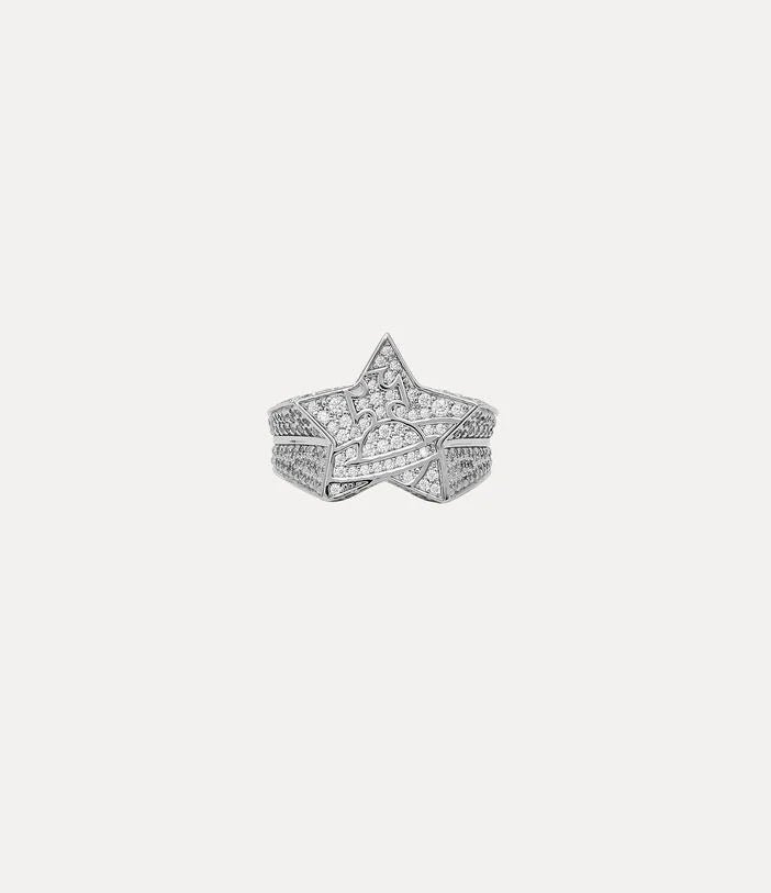 Vivienne Westwood EZEKIEL five-pointed star diamond Saturn ring high-grade luxury