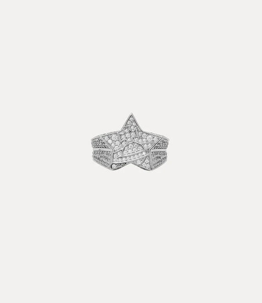 Vivienne Westwood EZEKIEL five-pointed star diamond Saturn ring high-grade luxury