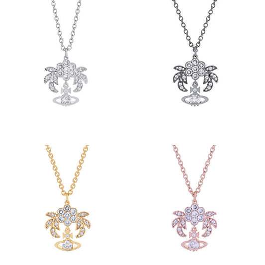 Vivienne Westwood wheat zircon wings pendant necklace exquisite advanced