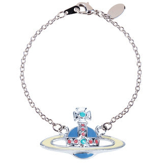 Vivienne Westwood blue paint bracelet personality punk