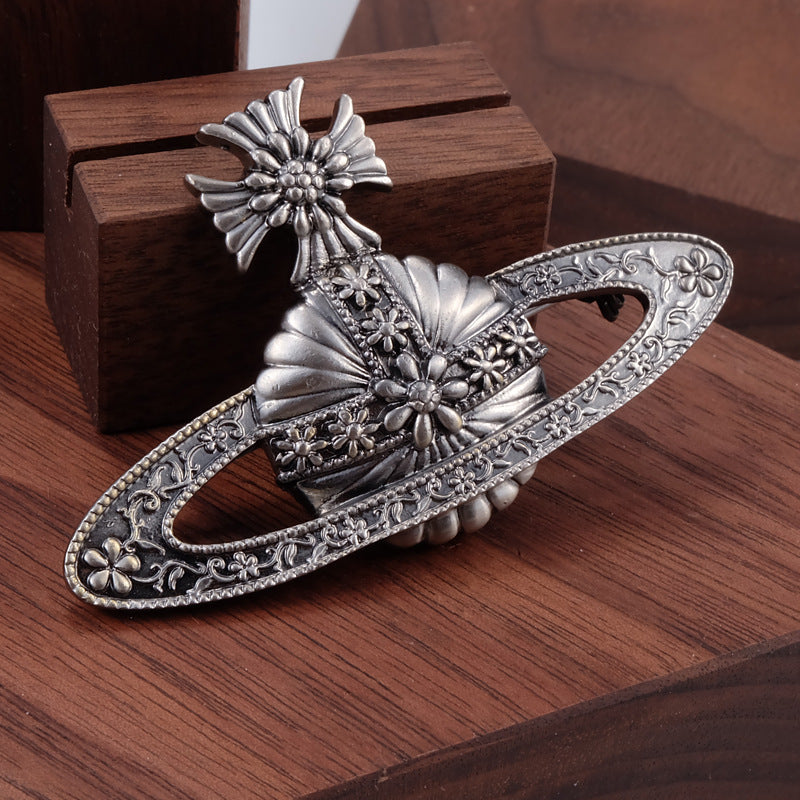 Vivienne Westwood vintage silver carved brooch