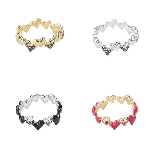 Vivienne  Westwood love ring all-match Multi-Color