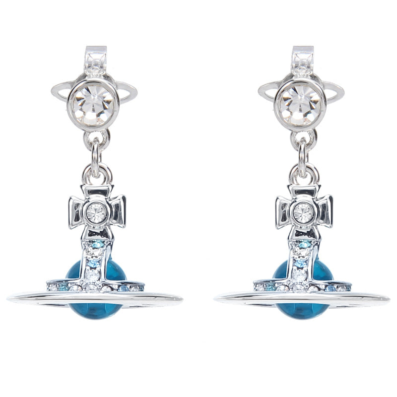 Vivienne Westwood 6MM orb lettering glass bead earring