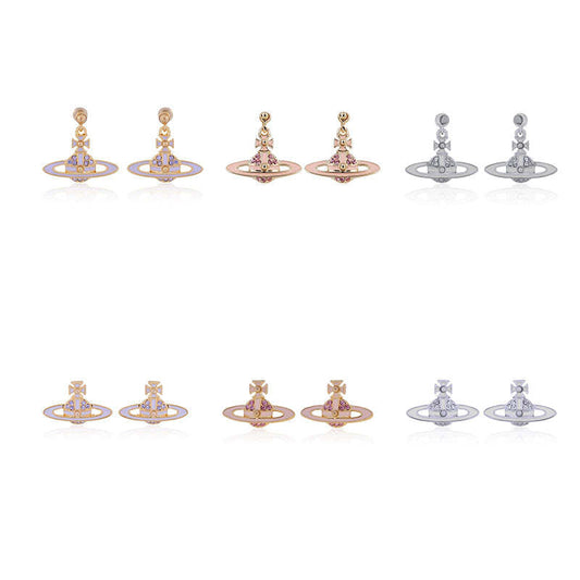 Vivienne Westwood paint stud earrings punk European and American style eardrops