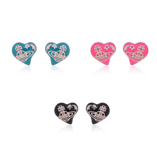 Vivienne Westwood love paint starry ear studs