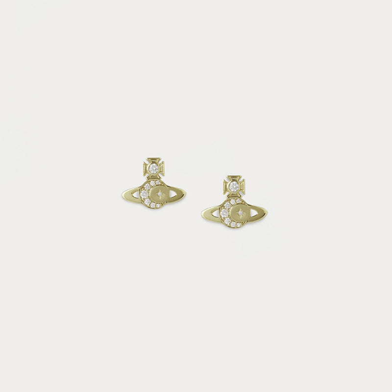 Vivienne Westwood DORINA star and moon earrings advanced sense
