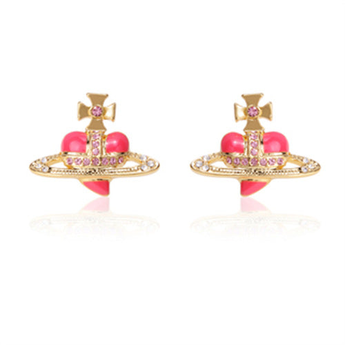 Vivienne Westwood classic love paint stud earrings