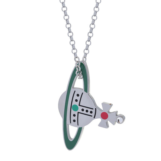 Vivienne Westwood crossbody paint pendant necklace personality punk European and American