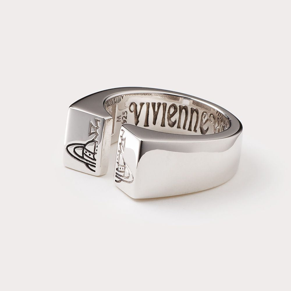 Vivienne Westwood open split ring black gold European and American personalized punk