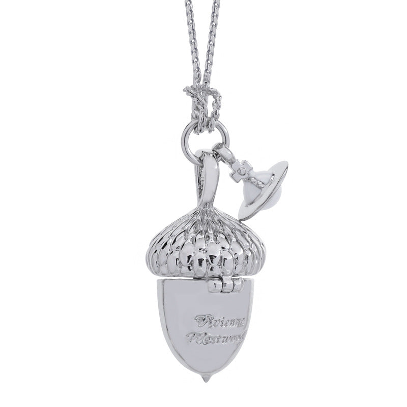 Vivienne Westwood three-dimensional open pine cone pendant necklace ins niche