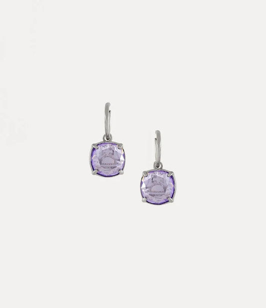 Vivienne Westwood polina amethyst Saturn earrings 2022 autumn and winter New