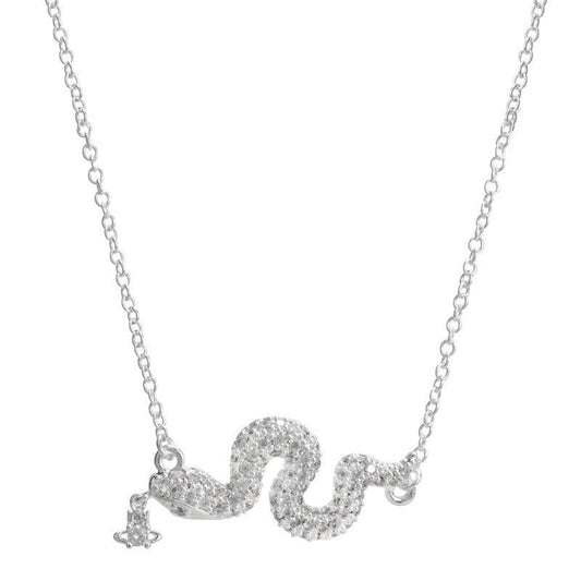 Vivienne Westwood full diamond snake year pendant necklace