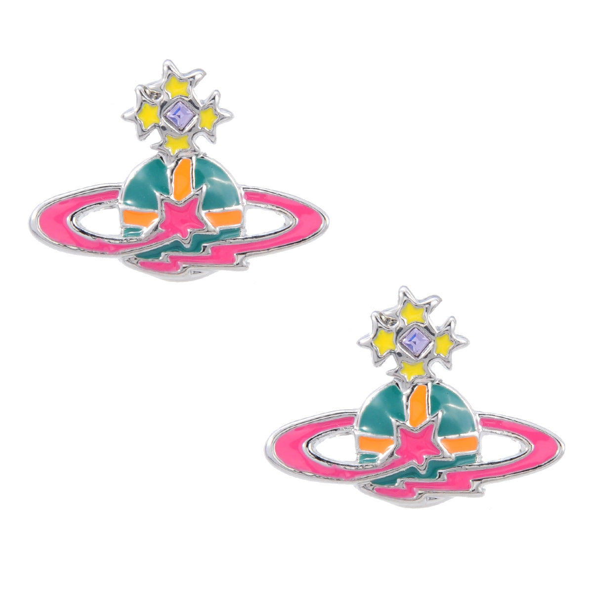 Vivienne Westwood paint stud earrings punk European and American style eardrops