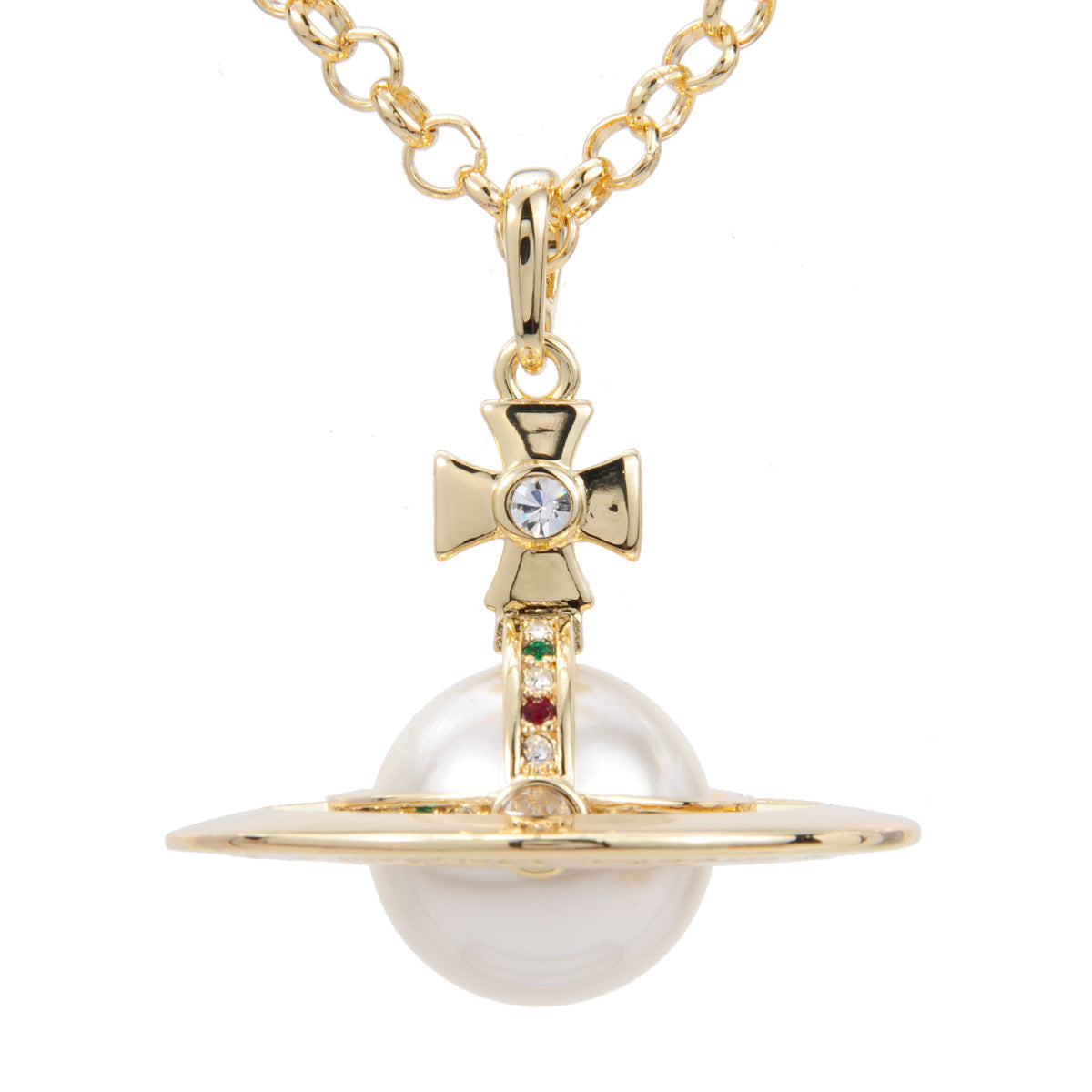 Vivienne Westwood 20MM lettering version micro glass bead pendant necklace