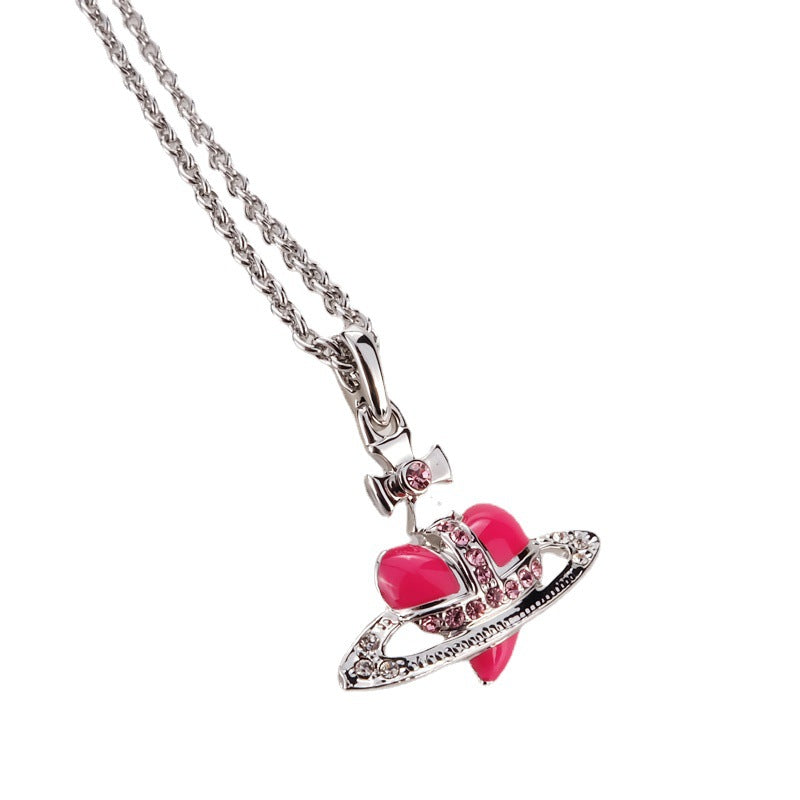 Vivienne Westwood paint love heart series pendant necklace