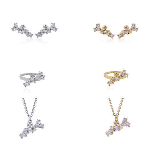 Vivienne Westwood set arrow ring diamond accessories combination ins