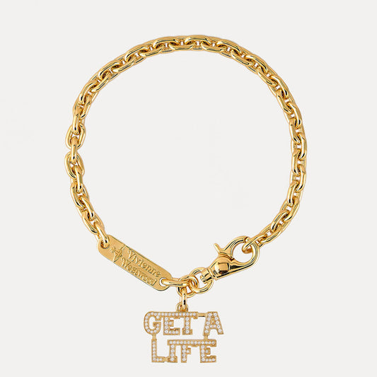 Square plate big letter necklace personality European and American punk star same style