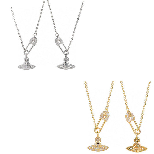 Vivienne Westwood 2022 Cross version pin necklace pendant