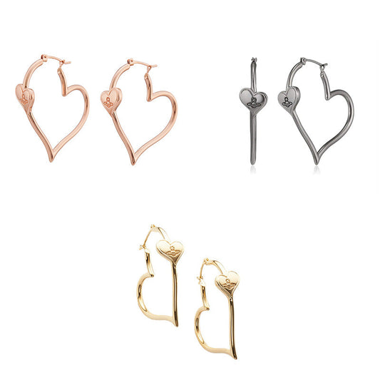 Vivienne Westwood love ear ring Japanese limited ear studs European and American punk