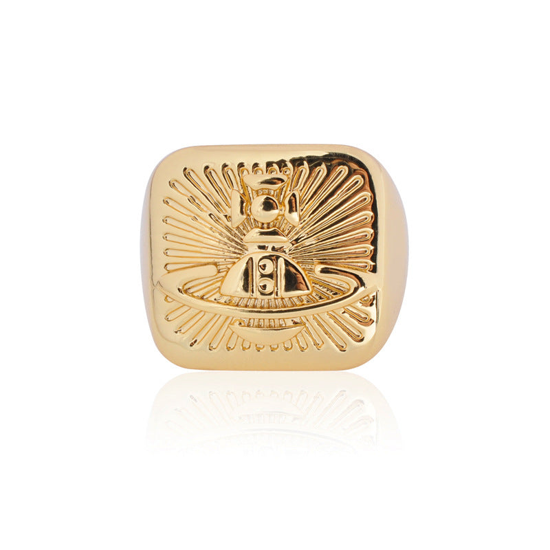 Vivienne Westwood New Orb Stamp LOGO ring