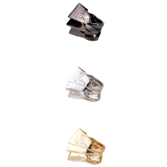 Vivienne Westwood armor three-layer ring couple personality European and American punk