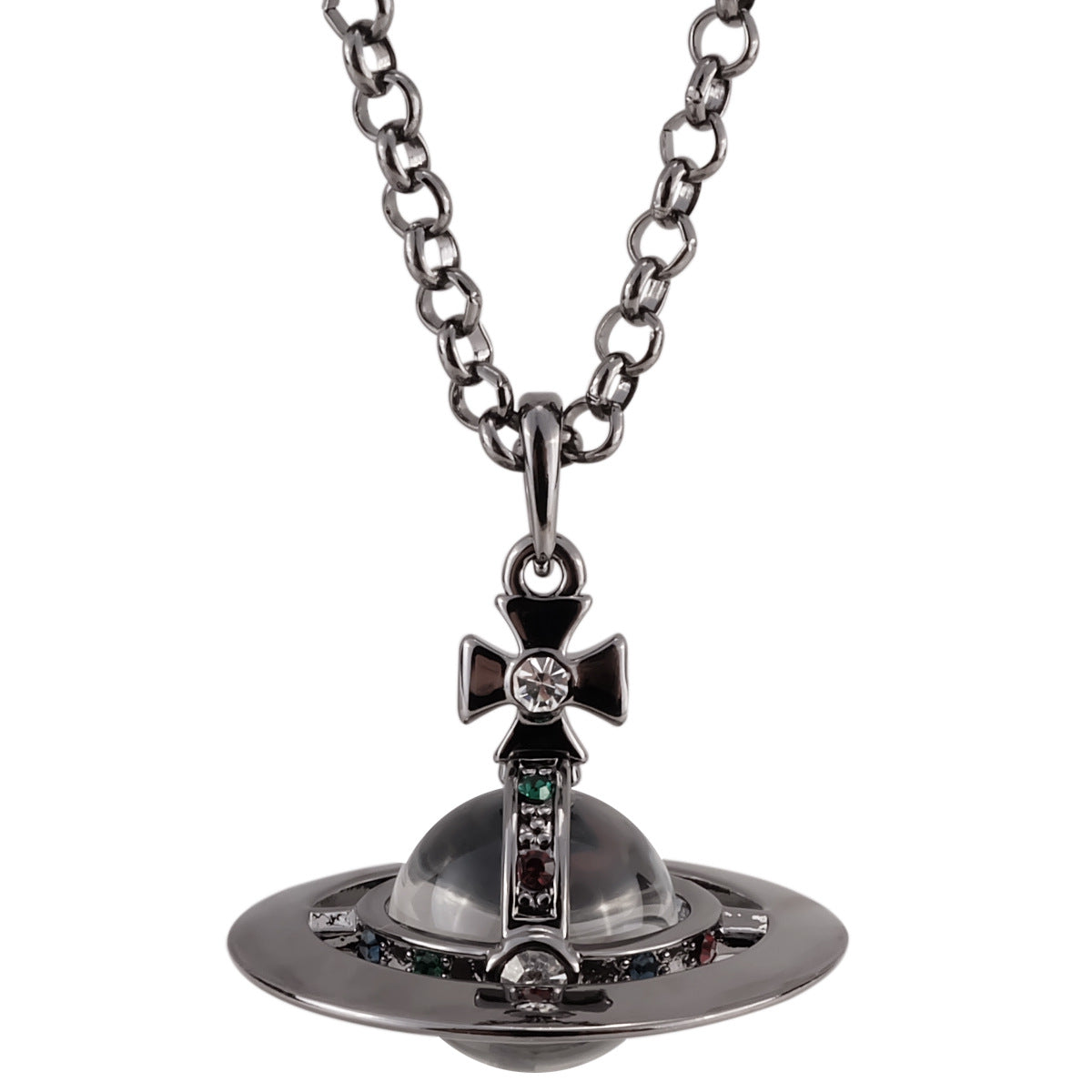 Vivienne Westwood Three-dimensional micro glass bead non-engraved pendant necklace