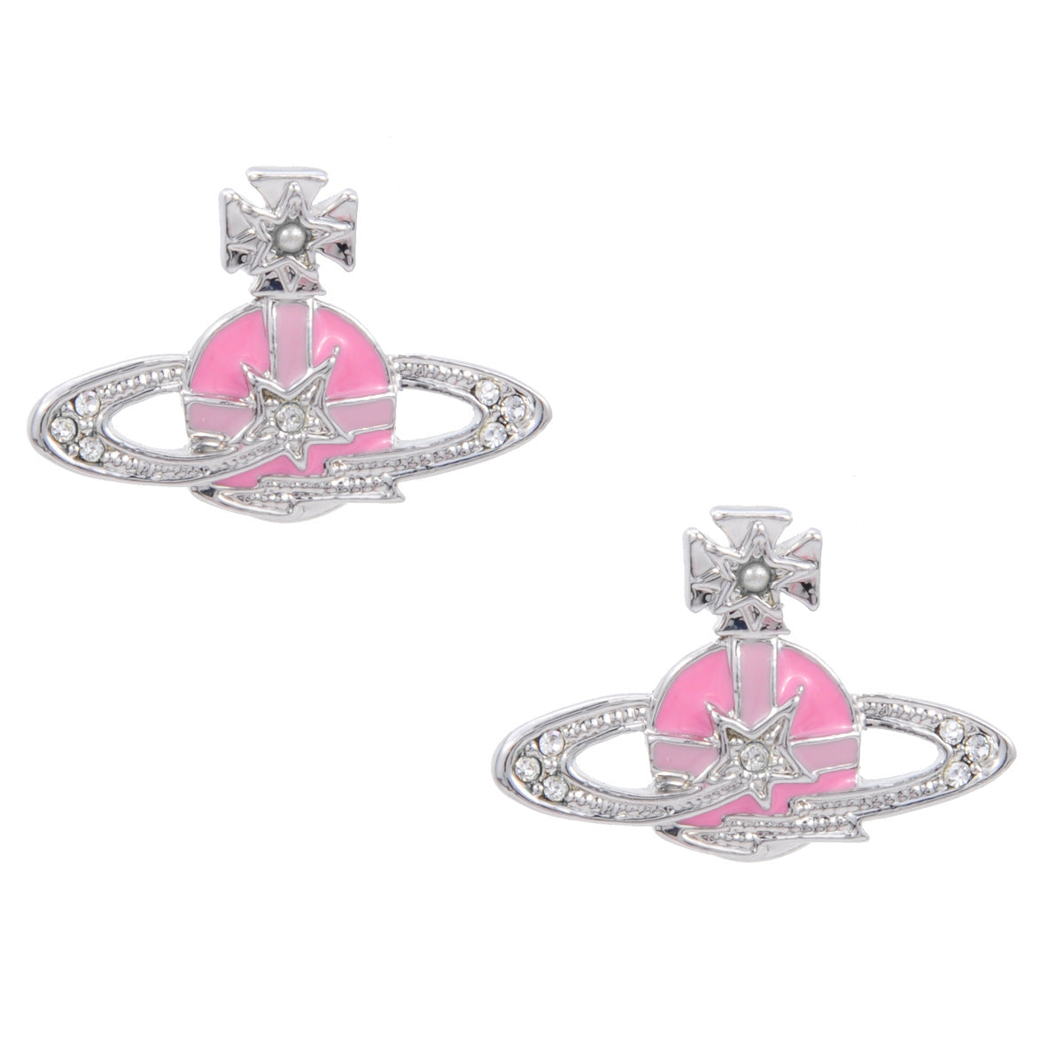 Vivienne Westwood paint stud earrings punk European and American style eardrops