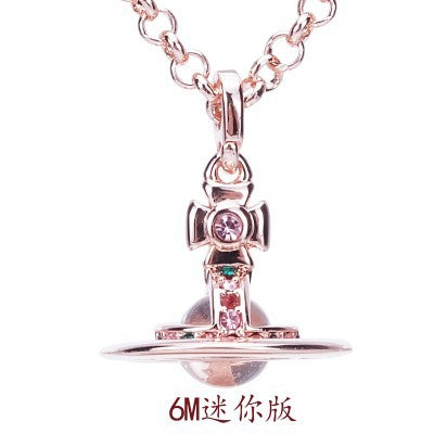 Vivienne Westwood 6mm mini three-dimensional necklace punk accessories